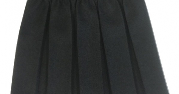 grey pleated skirt