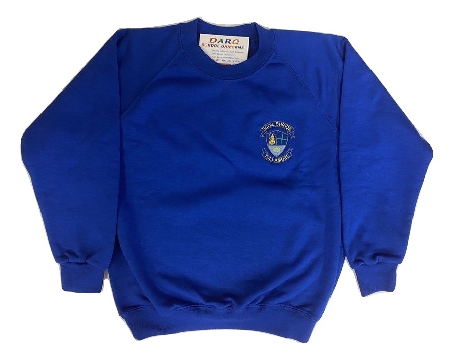 Scoil Bhride (Tullamore) Non-Fade Royal Blue Sweatshirt
